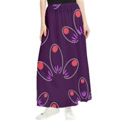 Petal Dot Seamless Pattern Maxi Chiffon Skirt