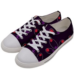 Petal Dot Seamless Pattern Men s Low Top Canvas Sneakers