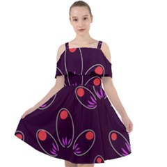 Petal Dot Seamless Pattern Cut Out Shoulders Chiffon Dress by Pakjumat