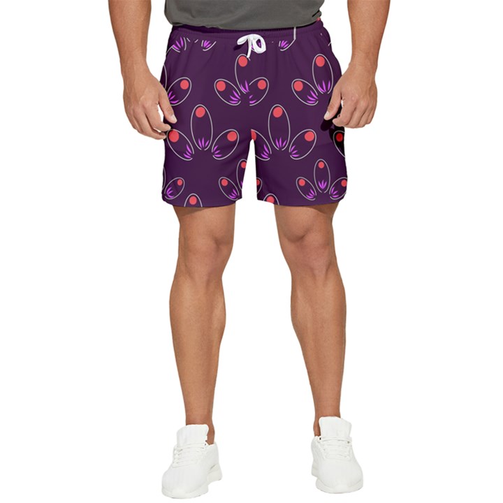 Petal Dot Seamless Pattern Men s Runner Shorts