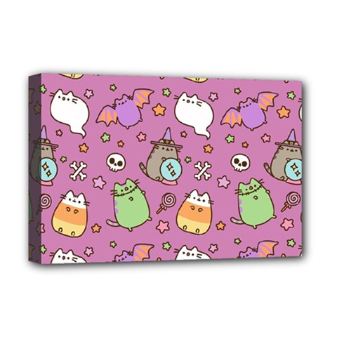 Pusheen Cat Deluxe Canvas 18  X 12  (stretched)