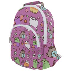 Pusheen Cat Rounded Multi Pocket Backpack