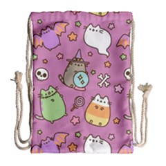 Pusheen Cat Drawstring Bag (large)