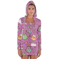 Pusheen Cat Long Sleeve Hooded T-shirt