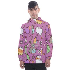 Pusheen Cat Men s Front Pocket Pullover Windbreaker by Pakjumat