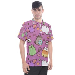 Pusheen Cat Men s Polo T-shirt by Pakjumat