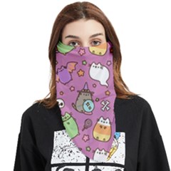 Pusheen Cat Face Covering Bandana (triangle)