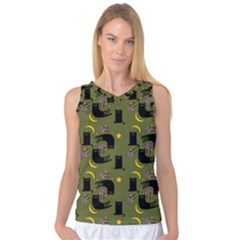 Cat Cartoon Cats Animal Pattern Women s Basketball Tank Top by Pakjumat