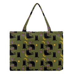 Cat Cartoon Cats Animal Pattern Medium Tote Bag by Pakjumat