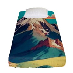 Mountain Mount Fuji Fitted Sheet (single Size) by Pakjumat