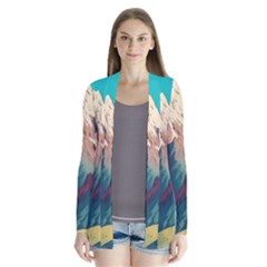 Mountain Mount Fuji Drape Collar Cardigan by Pakjumat