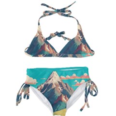 Mountain Mount Fuji Kids  Classic Bikini Set by Pakjumat