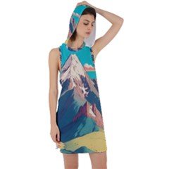 Mountain Mount Fuji Racer Back Hoodie Dress by Pakjumat