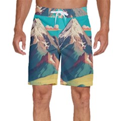 Mountain Mount Fuji Men s Beach Shorts by Pakjumat