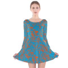 Animal Print Pattern Long Sleeve Velvet Skater Dress by Pakjumat