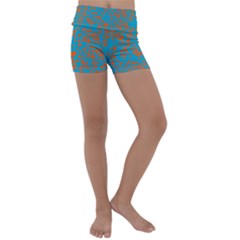 Animal Print Pattern Kids  Lightweight Velour Yoga Shorts by Pakjumat