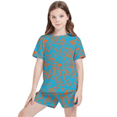 Animal Print Pattern Kids  T-shirt And Sports Shorts Set by Pakjumat