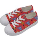 Elephant Monkey Dog Cartoon Kids  Low Top Canvas Sneakers View2