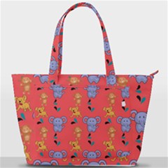 Elephant Monkey Dog Cartoon Back Pocket Shoulder Bag  by Pakjumat