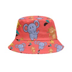 Elephant Monkey Dog Cartoon Inside Out Bucket Hat by Pakjumat