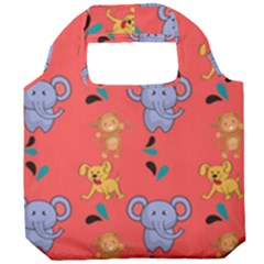 Elephant Monkey Dog Cartoon Foldable Grocery Recycle Bag by Pakjumat