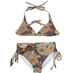 Fox Pattern Kids  Classic Bikini Set