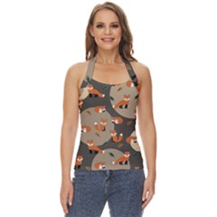 Fox Pattern Basic Halter Top