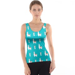 Lama Alpaca Animal Pattern Design Women s Basic Tank Top by Pakjumat