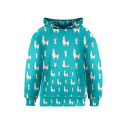 Lama Alpaca Animal Pattern Design Kids  Pullover Hoodie by Pakjumat