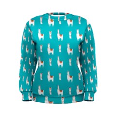 Lama Alpaca Animal Pattern Design Women s Sweatshirt by Pakjumat