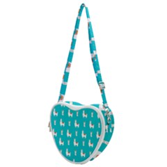 Lama Alpaca Animal Pattern Design Heart Shoulder Bag by Pakjumat