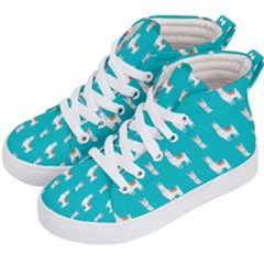 Lama Alpaca Animal Pattern Design Kids  Hi-top Skate Sneakers by Pakjumat