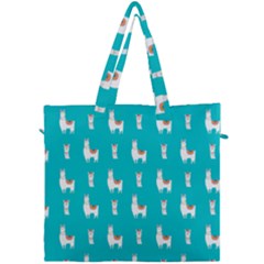 Lama Alpaca Animal Pattern Design Canvas Travel Bag by Pakjumat