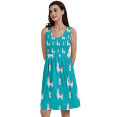 Lama Alpaca Animal Pattern Design Classic Skater Dress