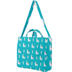 Lama Alpaca Animal Pattern Design Square Shoulder Tote Bag by Pakjumat