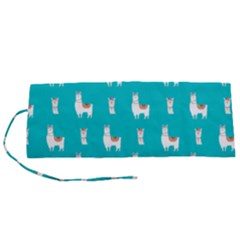 Lama Alpaca Animal Pattern Design Roll Up Canvas Pencil Holder (s) by Pakjumat