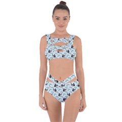 Animal Panda Bamboo Seamless Pattern Bandaged Up Bikini Set  by Pakjumat