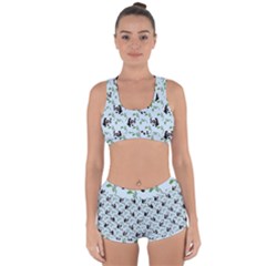 Animal Panda Bamboo Seamless Pattern Racerback Boyleg Bikini Set by Pakjumat