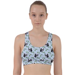 Animal Panda Bamboo Seamless Pattern Back Weave Sports Bra by Pakjumat