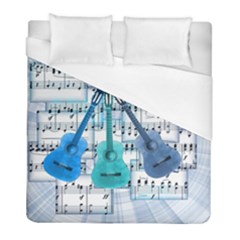 Guitar Acoustic Music Art Duvet Cover (full/ Double Size) by Pakjumat