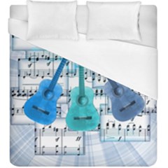 Guitar Acoustic Music Art Duvet Cover (king Size) by Pakjumat