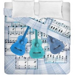 Guitar Acoustic Music Art Duvet Cover Double Side (king Size) by Pakjumat