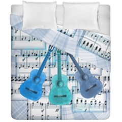 Guitar Acoustic Music Art Duvet Cover Double Side (california King Size) by Pakjumat