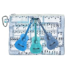 Guitar Acoustic Music Art Canvas Cosmetic Bag (xl) by Pakjumat