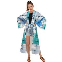 Guitar Acoustic Music Art Maxi Kimono by Pakjumat