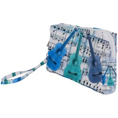 Guitar Acoustic Music Art Wristlet Pouch Bag (small) by Pakjumat