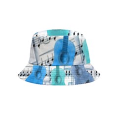 Guitar Acoustic Music Art Inside Out Bucket Hat (kids) by Pakjumat