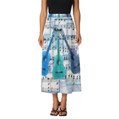 Guitar Acoustic Music Art Classic Midi Chiffon Skirt by Pakjumat