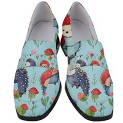 Hedgehogs Animal Women s Chunky Heel Loafers by Pakjumat