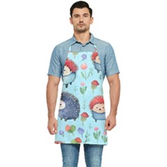 Hedgehogs Animal Kitchen Apron by Pakjumat